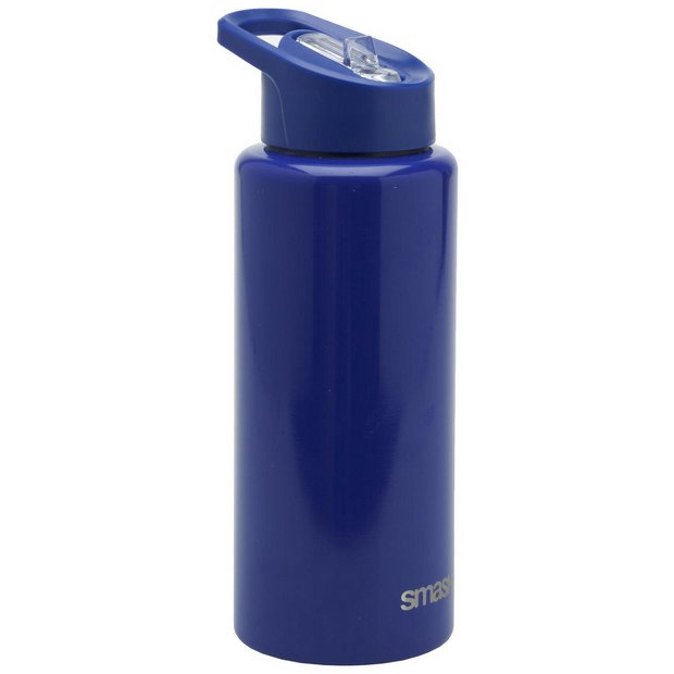 Smash water bottle navy stainless steel sipper 1 litre, UK version