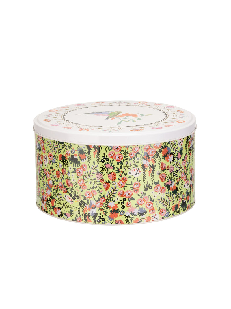 Cath Kidston green painted cake tin set 23cm and 25cm - British product