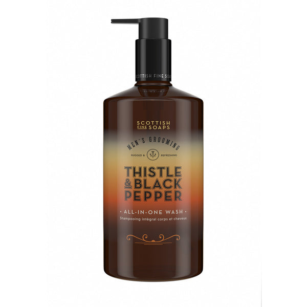 Scottish Fine Soaps Men's Thistle & Black Pepper Wash 500ml (British brand)