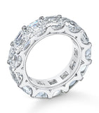 David Morris square emerald-cut diamond eternity ring, imported from the UK