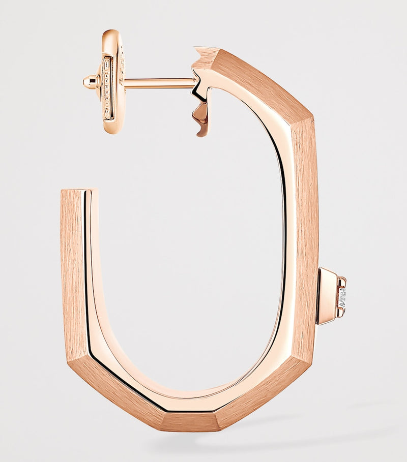 Messika Modernist rose gold diamond single hoop earring 0.03ct, imported from the UK