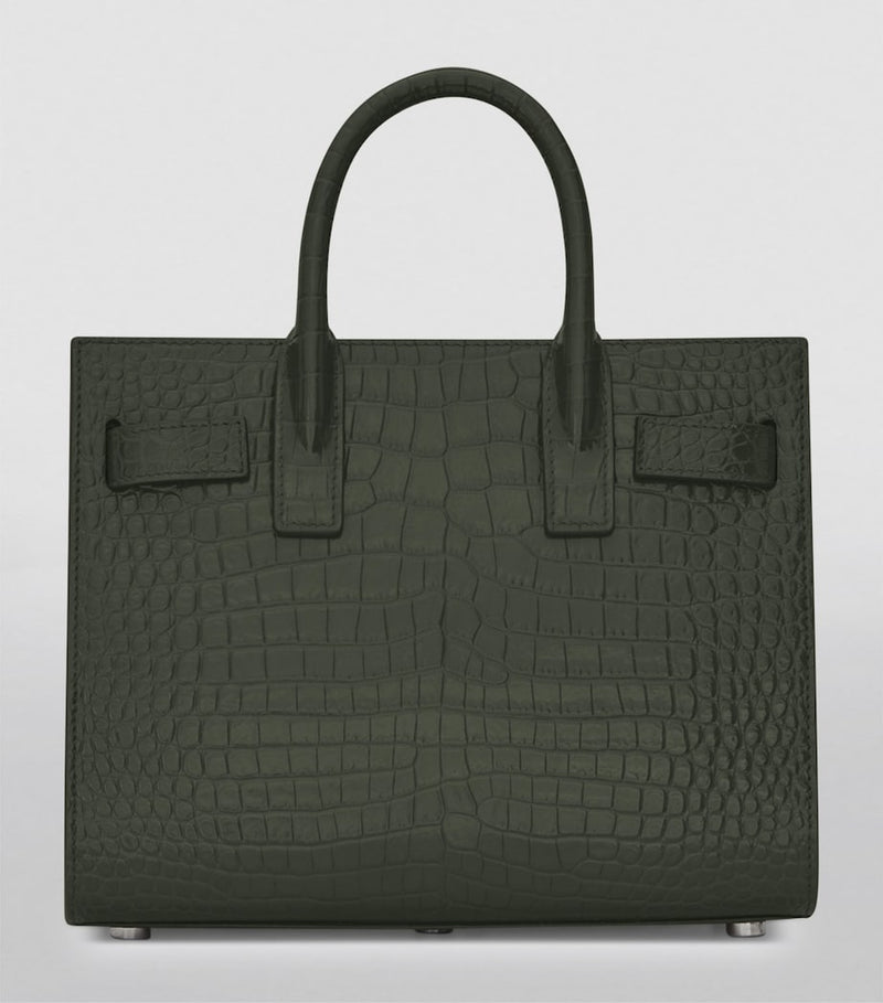 Saint Laurent Nano Sac de Jour croc-embossed tote bag (British brand)