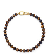 Harrods Monica Vinader Gold Vermeil and Tiger's Eye Kate Young Bead Necklace, 43cm- Buy online at McGrocer