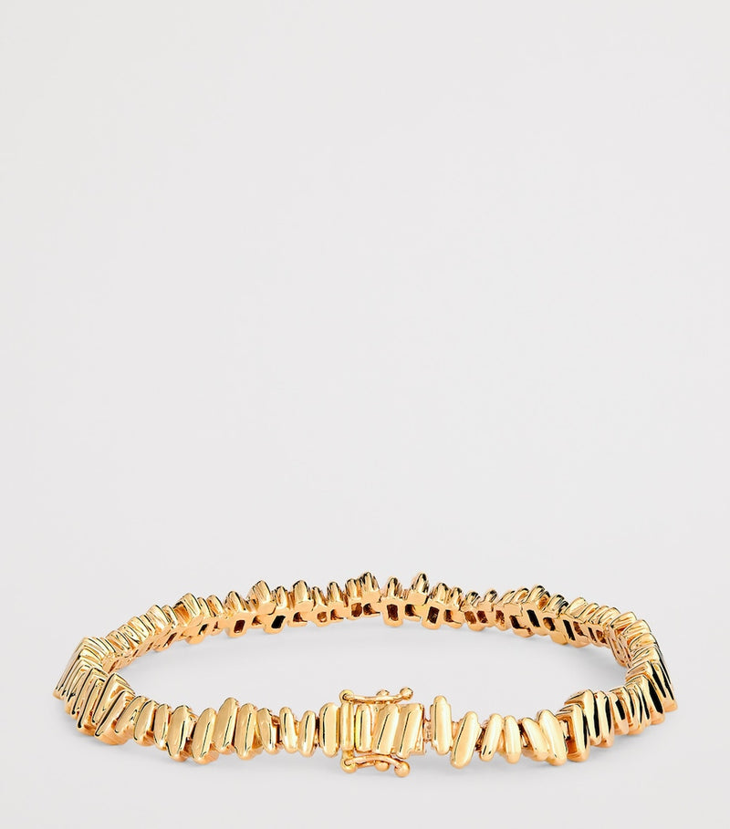 Suzanne Kalan rose gold golden tennis bracelet, imported from the UK