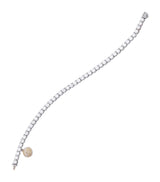 Harrods Boodles Platinum Mixed Gold Diamond Classic Tennis Bracelet 18.5cm- Buy online at McGrocer