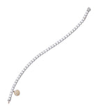 Boodles Platinum, Mixed Gold and Diamond Classic Tennis Bracelet