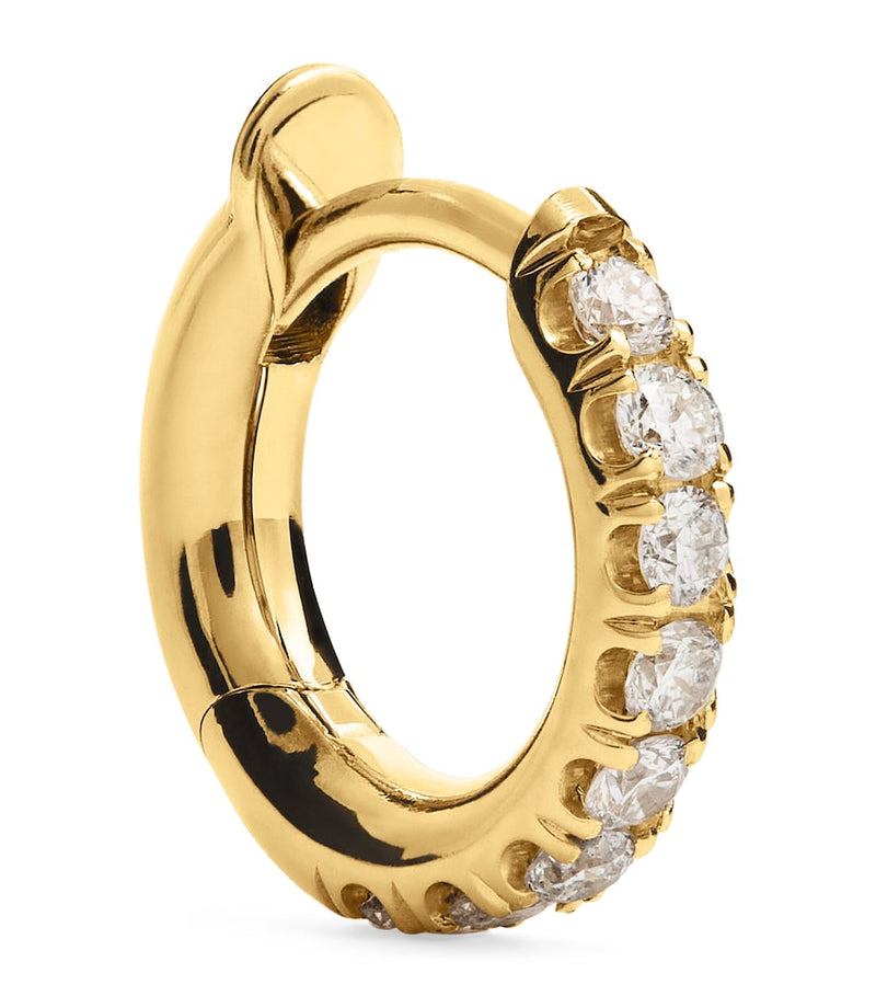 Spinelli Kilcollin single hoop earring yellow gold diamonds, UK version