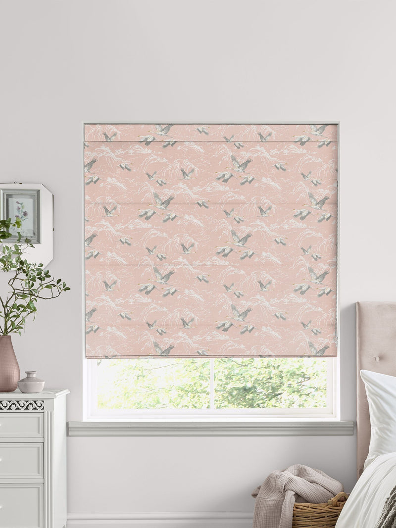 Laura Ashley roman blind blush pink Animalia print, imported from the UK