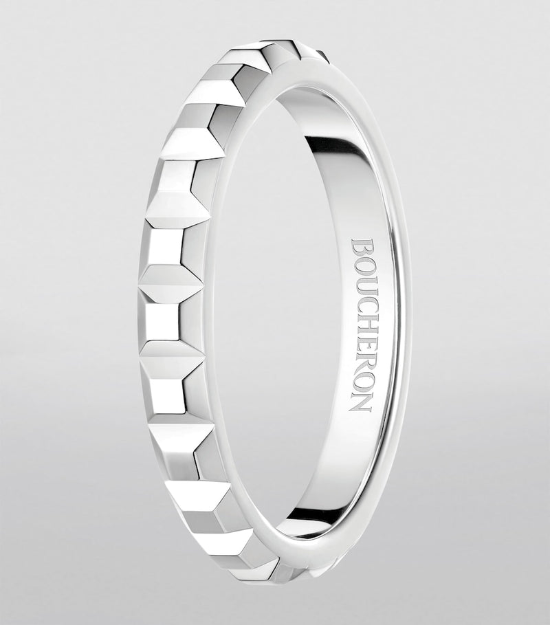 Boucheron Platinum Clou de Paris wedding band - British product