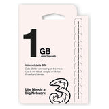 Three Pay As You Go data SIM 1GB, UK version