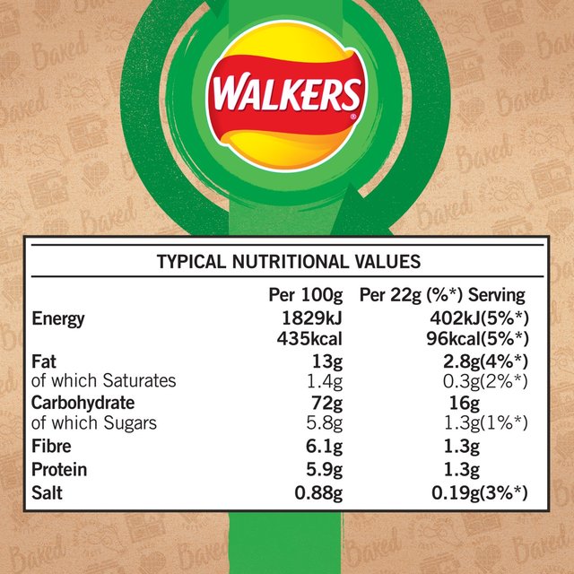Walkers Baked Salt & Vinegar Multipack Snacks 6 per pack GOODS M&S