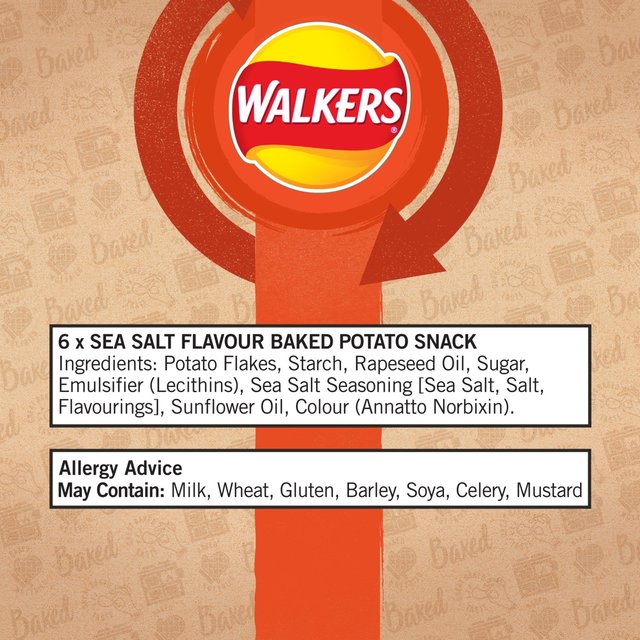 Walkers Baked Sea Salt Multipack Snacks 6 per pack GOODS M&S