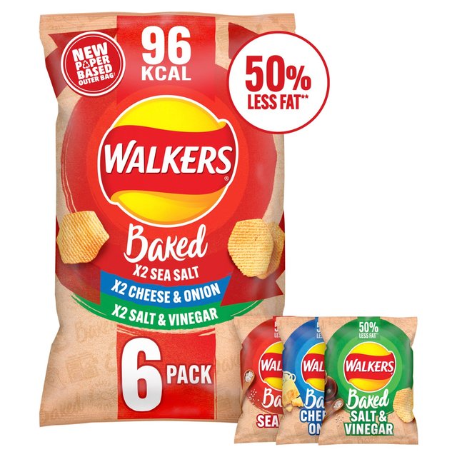 Walkers Baked Variety Multipack Snacks 6 per pack GOODS M&S