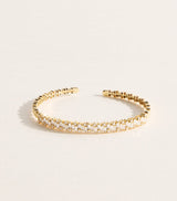 Harrods Suzanne Kalan Yellow Gold and Diamond Classic Shimmer Bangle- Buy online at McGrocer