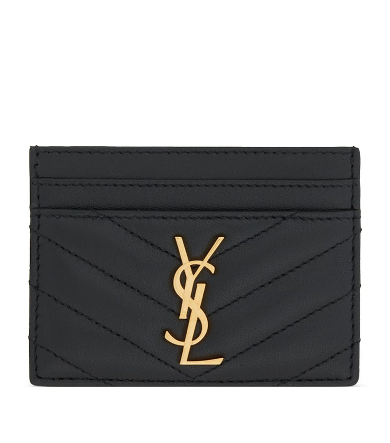 Saint Laurent Matelassé card holder calfskin leather 4 slots, imported from the UK