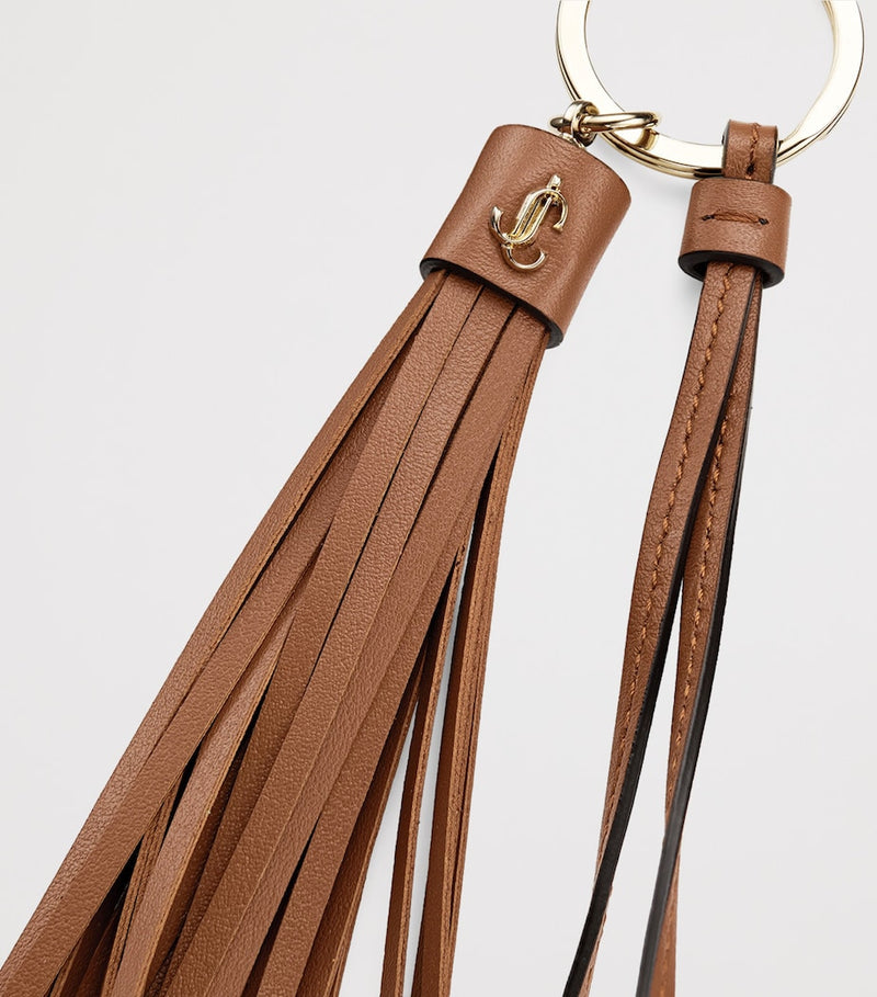 Jimmy Choo Tassel Leather Keyring Charm - British product