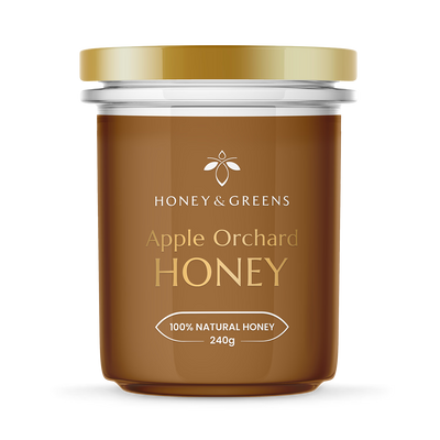 Holland & Barrett Honey & Greens Apple Orchard Honey 240g- Buy online at McGrocer