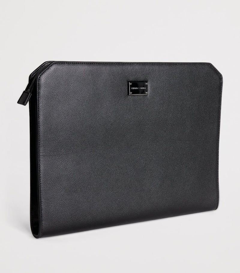 Emporio Armani leather portfolio pouch, UK version