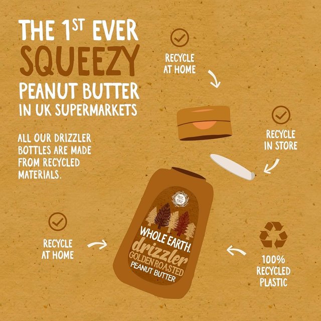 Whole Earth Drizzler Golden Roasted Peanut Butter   320g GOODS M&S