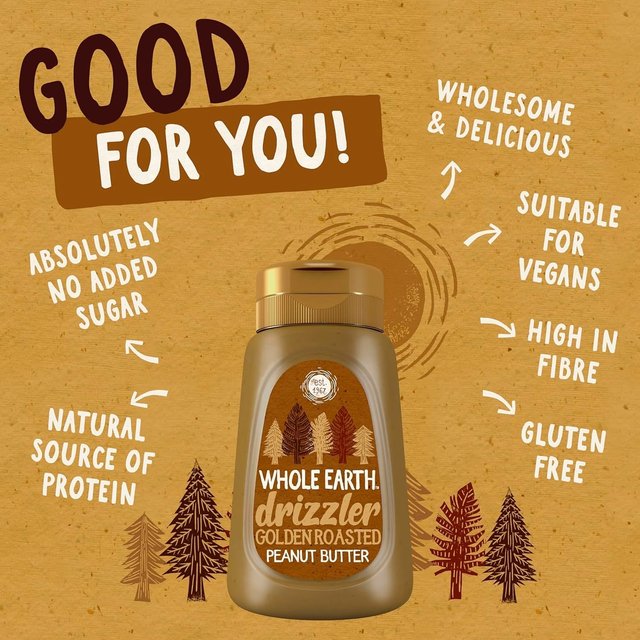 Whole Earth Drizzler Golden Roasted Peanut Butter   320g GOODS M&S