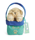 Harrods Puppy in a Bag small plush dog toy, UK version