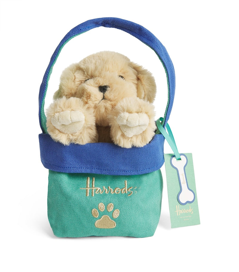 Harrods Puppy in a Bag small plush dog toy, UK version