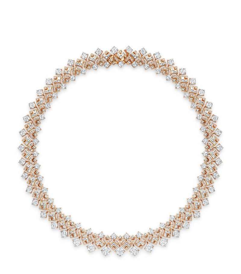 Boodles rose gold diamond collar necklace (British brand)