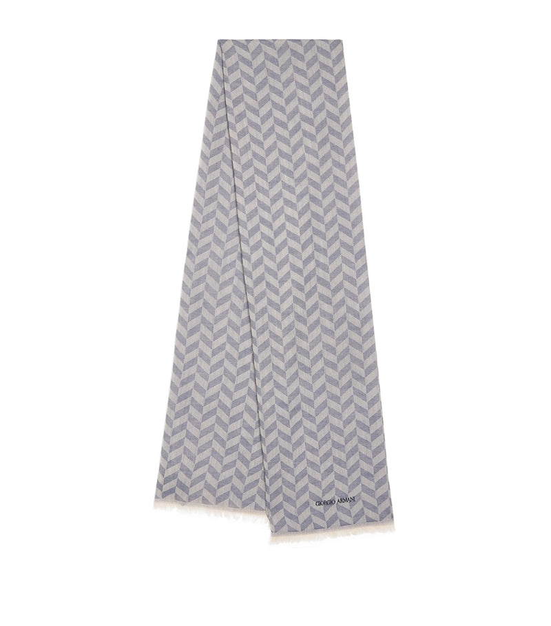 Giorgio Armani jacquard cashmere scarf, imported from the UK
