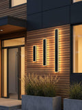 The Solar Centre Halo rectangle solar wall light 30 cm, UK version