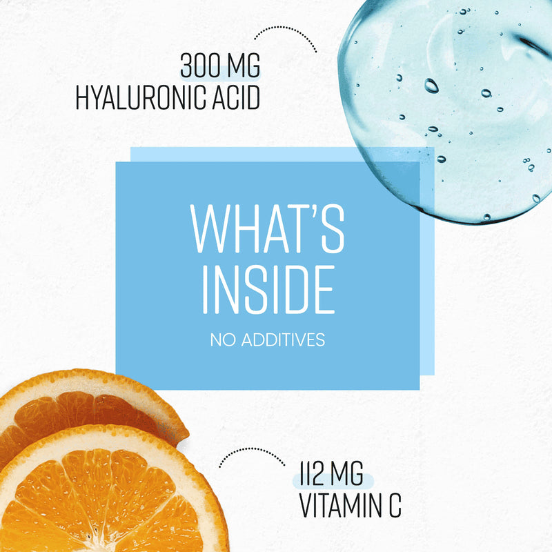 VitaBright hyaluronic acid supplement with vitamin C 60 capsules (British brand)