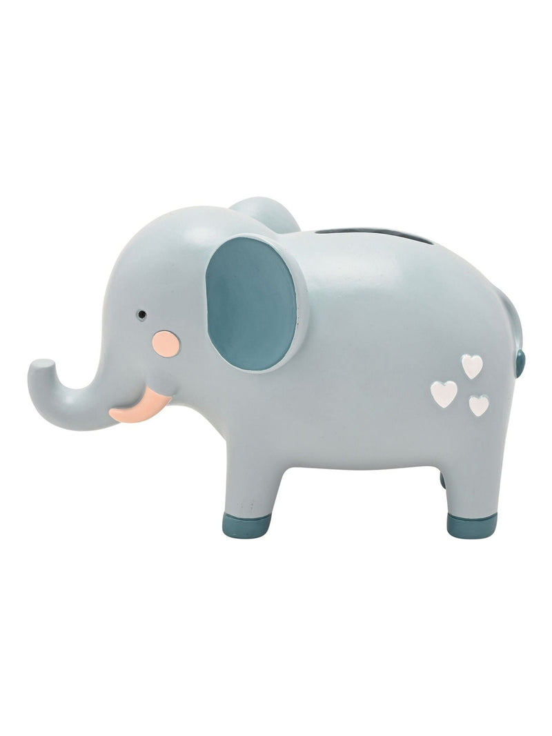 Widdop elephant money box blue blush cheeks, UK version