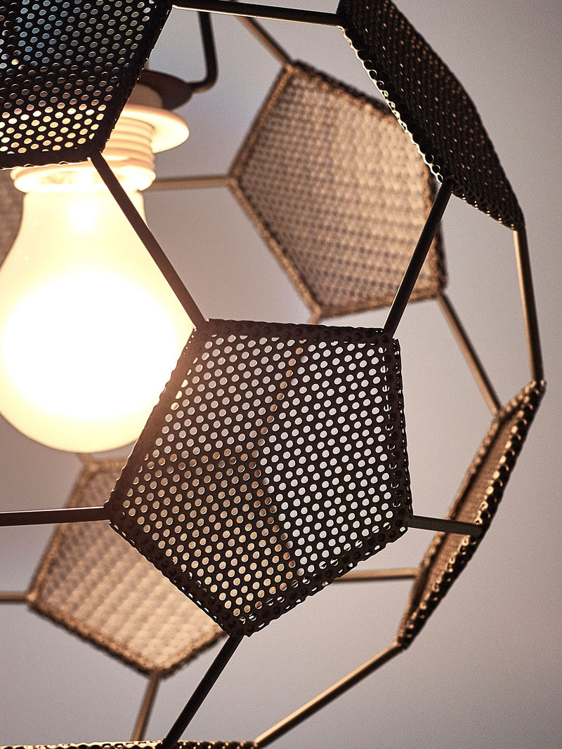 Monochrome football ceiling light shade (British brand)