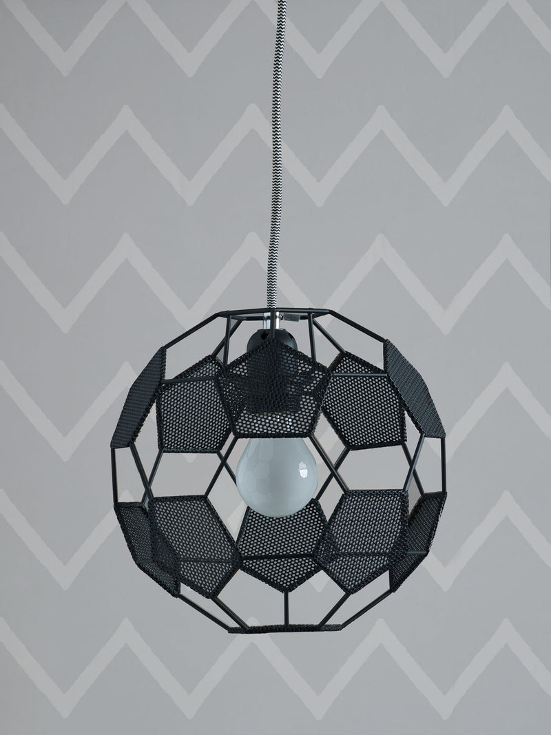 Monochrome football ceiling light shade (British brand)