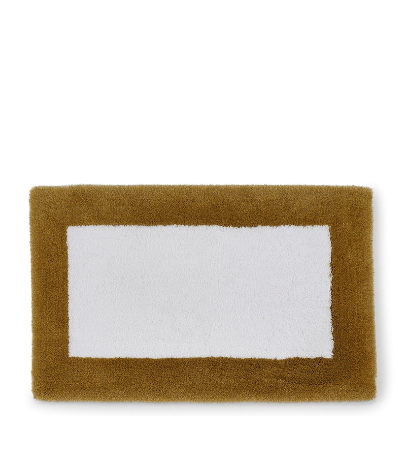 Deep Pile Egyptian Cotton Bath Mat with Gold Lurex Trim 60cm x 100cm