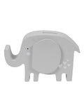 Widdop grey elephant money box with heart detailing (British brand)