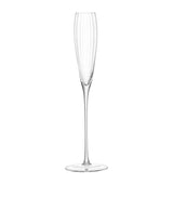 Harrods Set of Two Mouth-Blown Glass Flute Glasses with Textured Finish, 165ml Capacity- Buy online at McGrocer