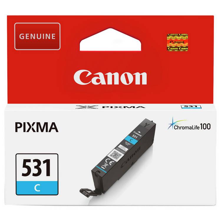 Canon CLI-531 cyan ink cartridge, imported from the UK