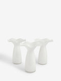 Nina Campbell white fluted large vase, imported from the UK