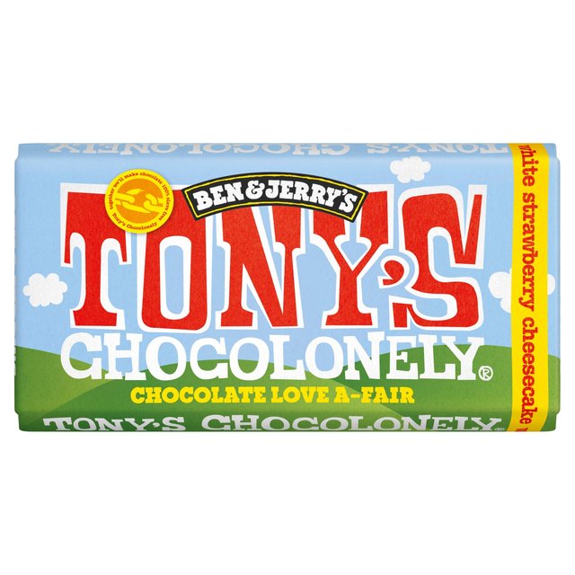 Tony's Chocolonely White Chocolate Strawberry Cheesecake   180g GOODS M&S