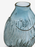 Nina Campbell blue coastal glass fish vase, imported from the UK