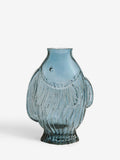 Nina Campbell blue coastal glass fish vase, imported from the UK