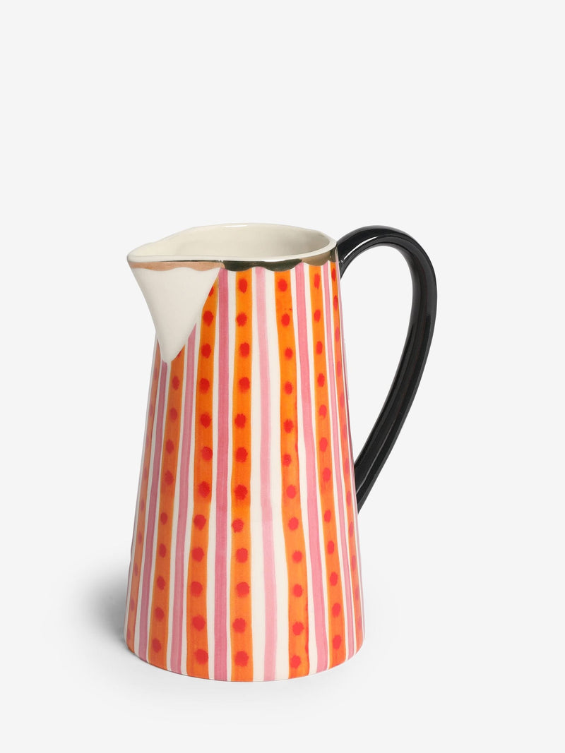 Lucy Tiffney stripe vase jug - British product