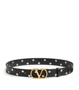 Harrods Valentino Garavani VLogo Signature Leather Belt- Buy online at McGrocer