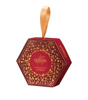 Godiva 12-Piece Mini Chocolate Tablets Milk and Dark Sea Salt Orange Chocolate Box 108g