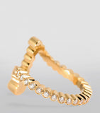 Sophie Bille Brahe gold and diamond 'I' initial ring, UK version