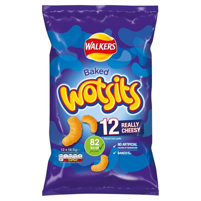 Walkers Wotsits Really Cheesy Multipack Snacks   12 per pack GOODS M&S