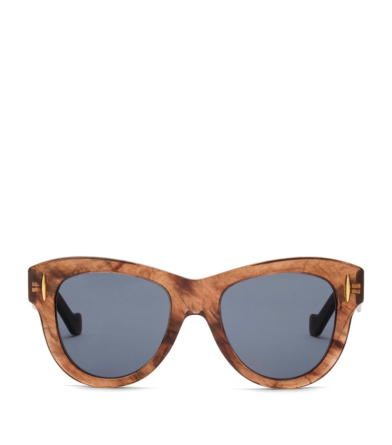 Loewe Screen sunglasses acetate round gold-tone temples, UK version