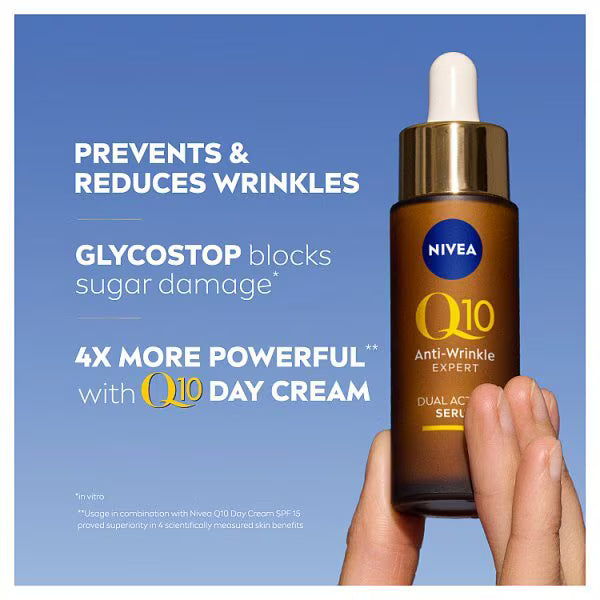 NIVEA Q10 Anti-Wrinkle Serum Face Serum 30ml, imported from the UK