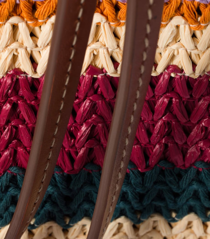 Miu Miu raffia-effect woven tote bag H34cm (British brand)