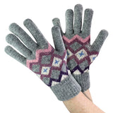 Sock Snob ladies fairisle wool gloves - British product